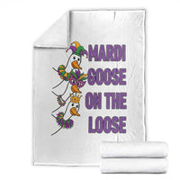 Funny Mardi Gras Throw Blanket Louisiana Carnival Silly Goose Festival