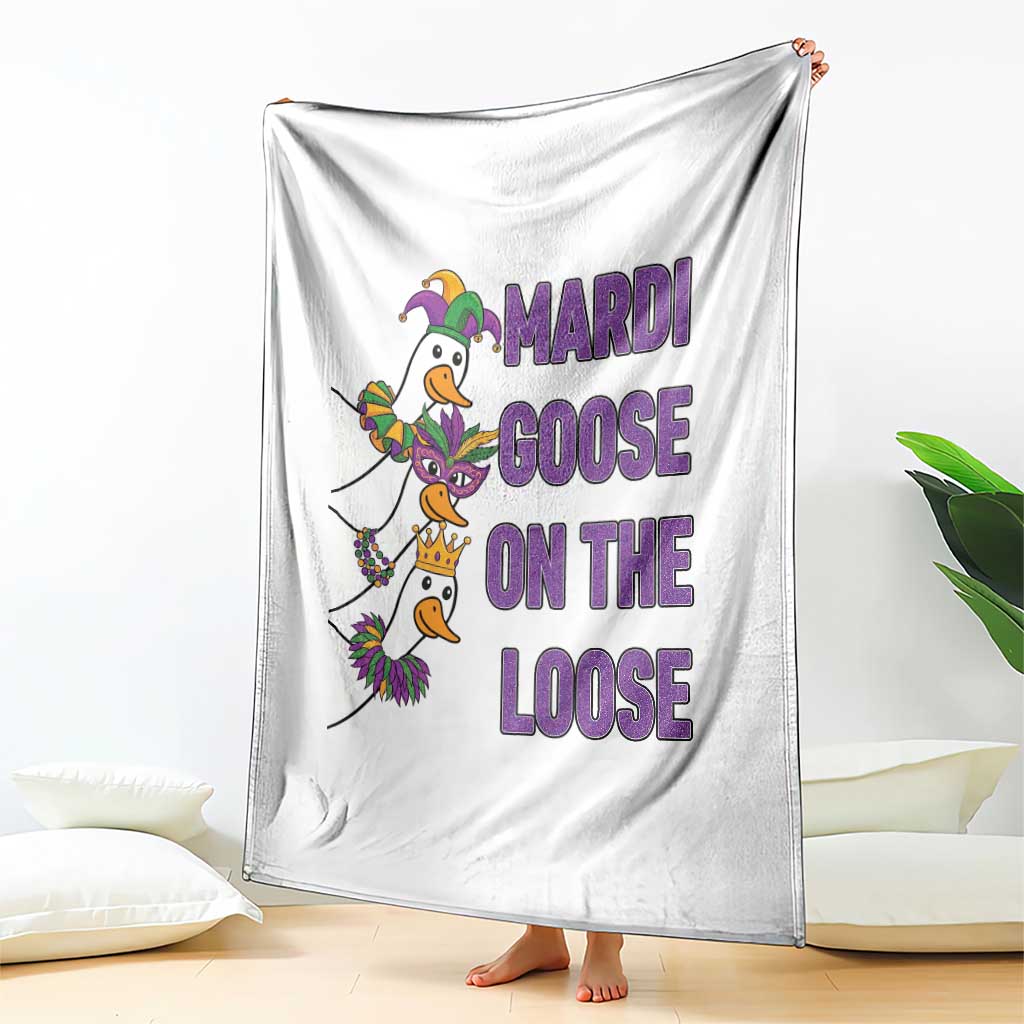 Funny Mardi Gras Throw Blanket Louisiana Carnival Silly Goose Festival