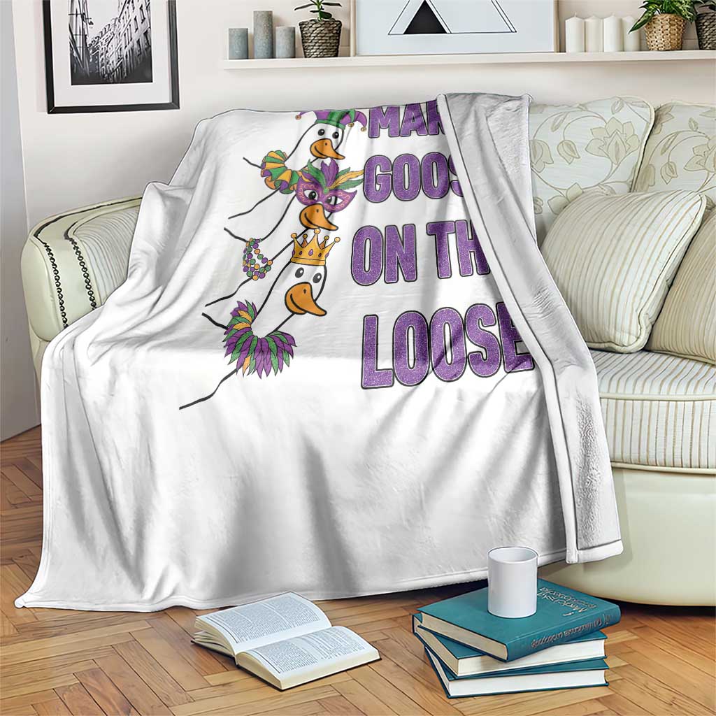 Funny Mardi Gras Throw Blanket Louisiana Carnival Silly Goose Festival