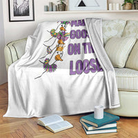 Funny Mardi Gras Throw Blanket Louisiana Carnival Silly Goose Festival