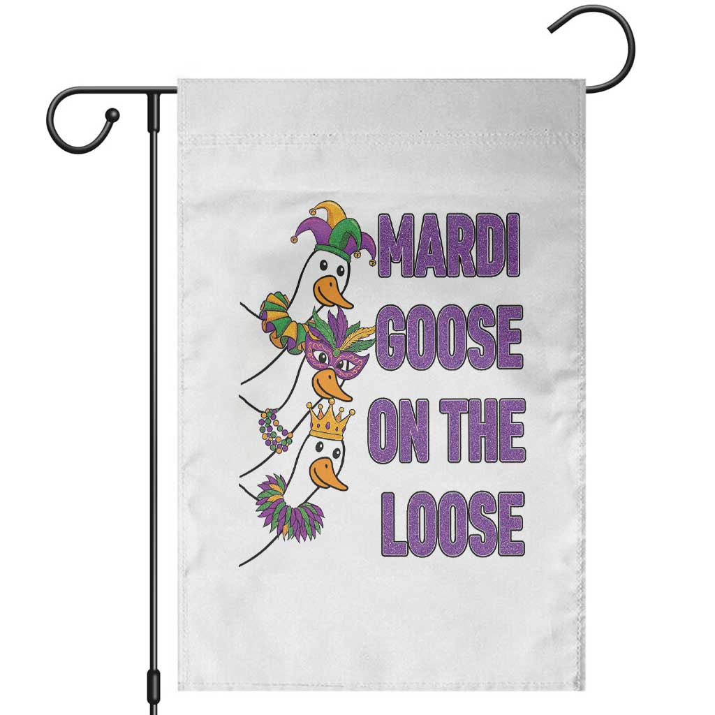 Funny Mardi Gras Garden Flag Louisiana Carnival Silly Goose Festival