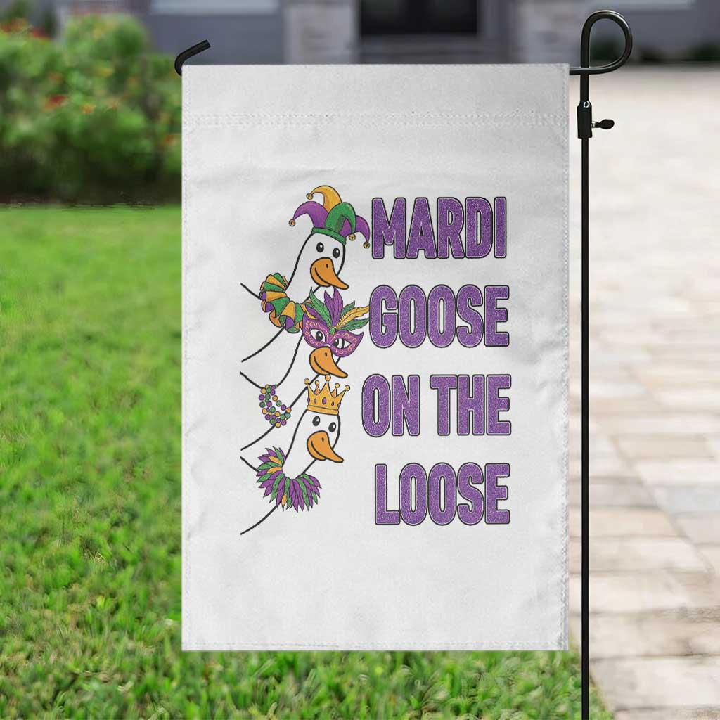 Funny Mardi Gras Garden Flag Louisiana Carnival Silly Goose Festival