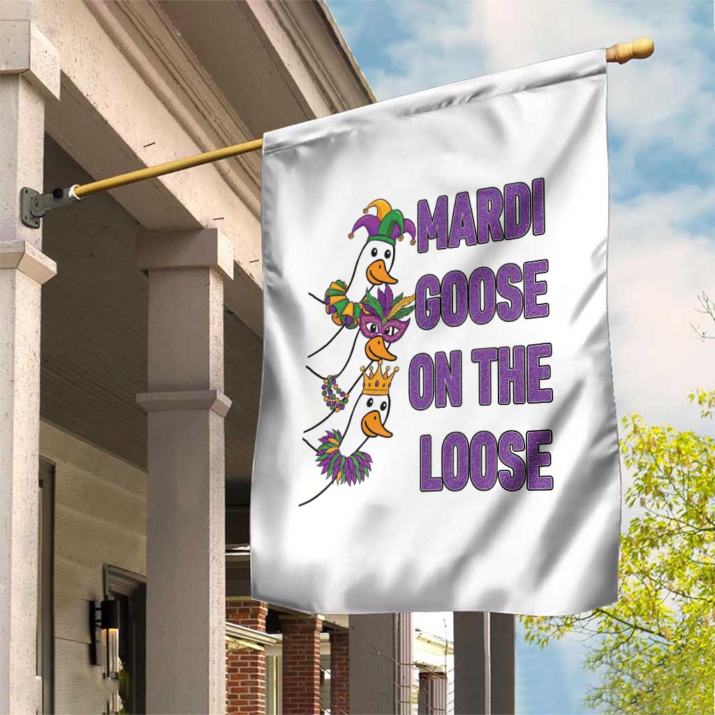Funny Mardi Gras Garden Flag Louisiana Carnival Silly Goose Festival