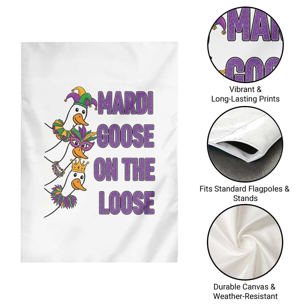 Funny Mardi Gras Garden Flag Louisiana Carnival Silly Goose Festival