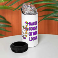 Funny Mardi Gras 4 in 1 Can Cooler Tumbler Louisiana Carnival Silly Goose Festival