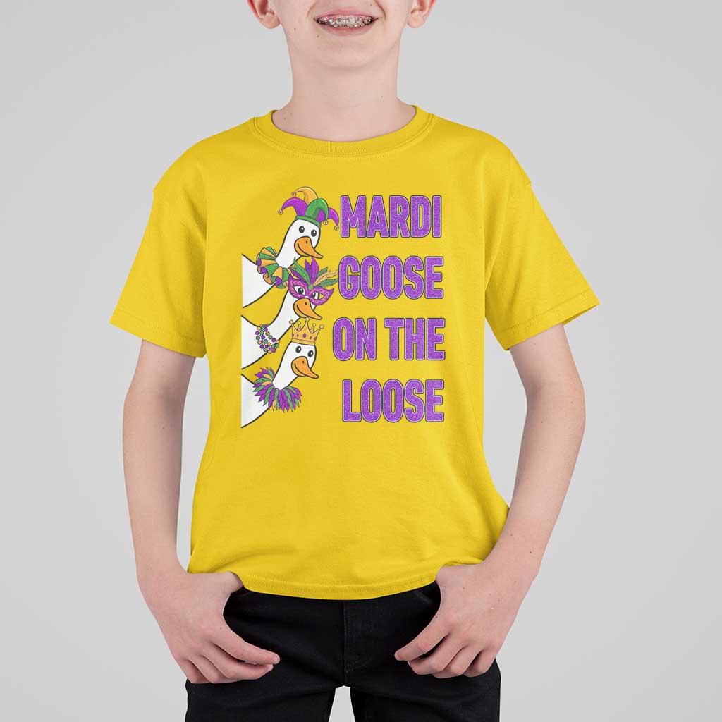 Funny Mardi Gras T Shirt For Kid Louisiana Carnival Silly Goose Festival