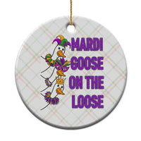Funny Mardi Gras Ceramic Ornament Louisiana Carnival Silly Goose Festival