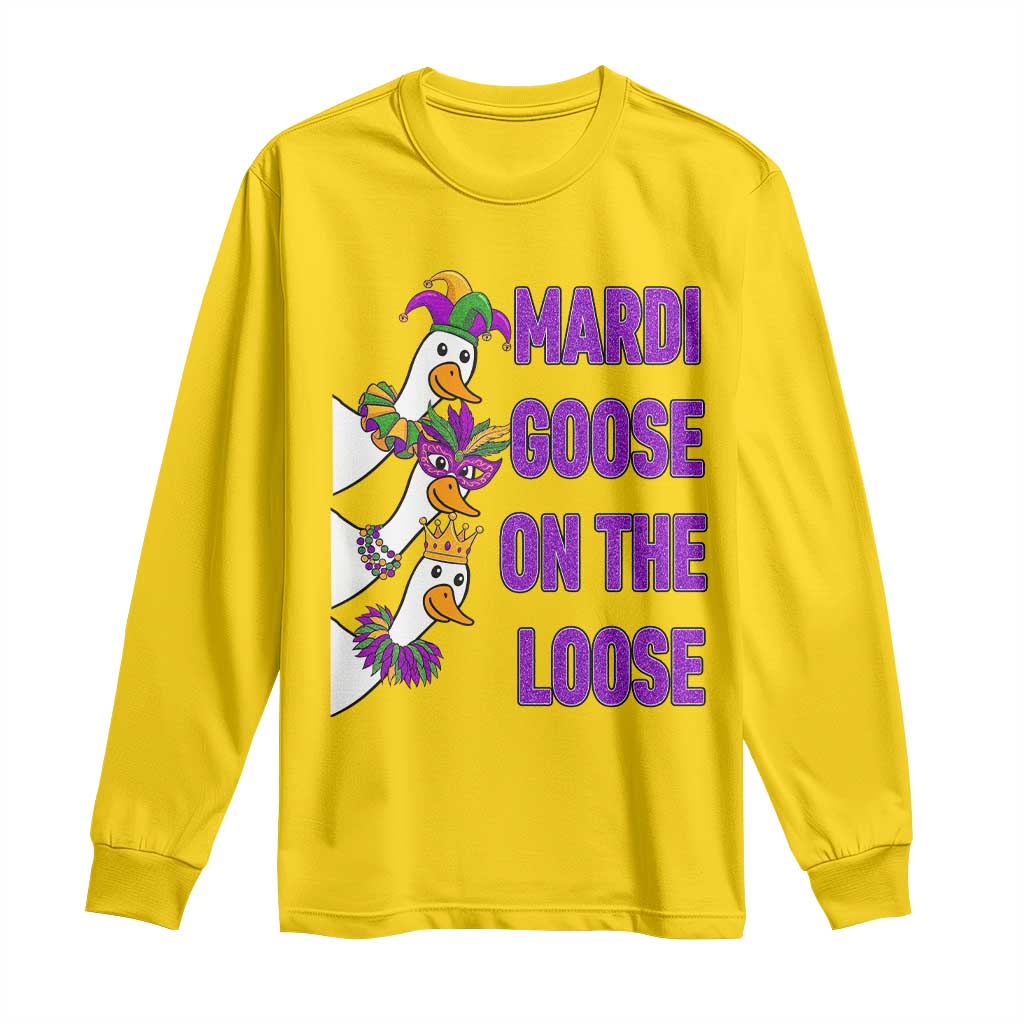 Funny Mardi Gras Long Sleeve Shirt Louisiana Carnival Silly Goose Festival