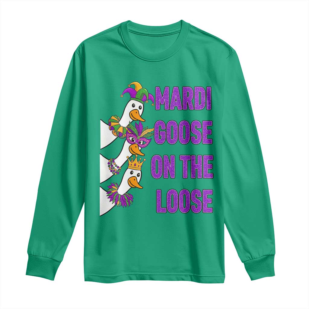 Funny Mardi Gras Long Sleeve Shirt Louisiana Carnival Silly Goose Festival