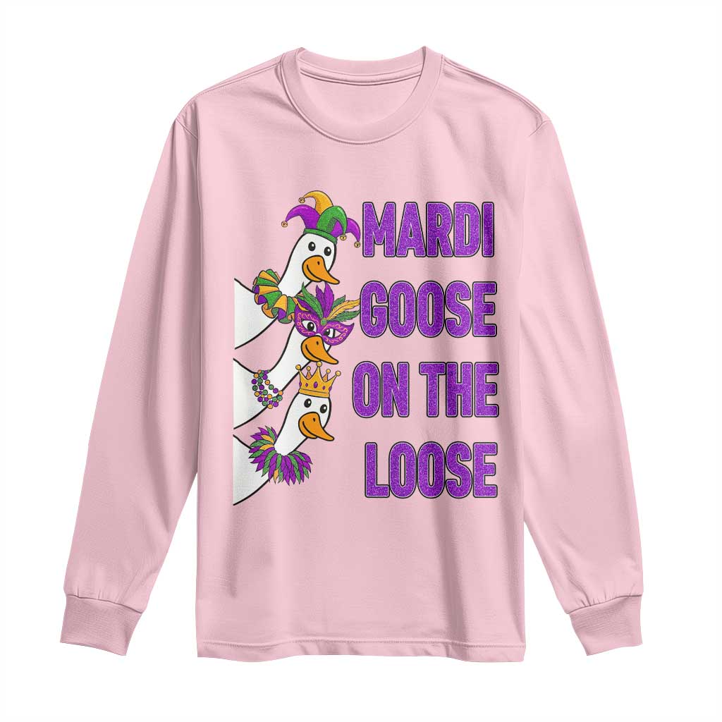 Funny Mardi Gras Long Sleeve Shirt Louisiana Carnival Silly Goose Festival