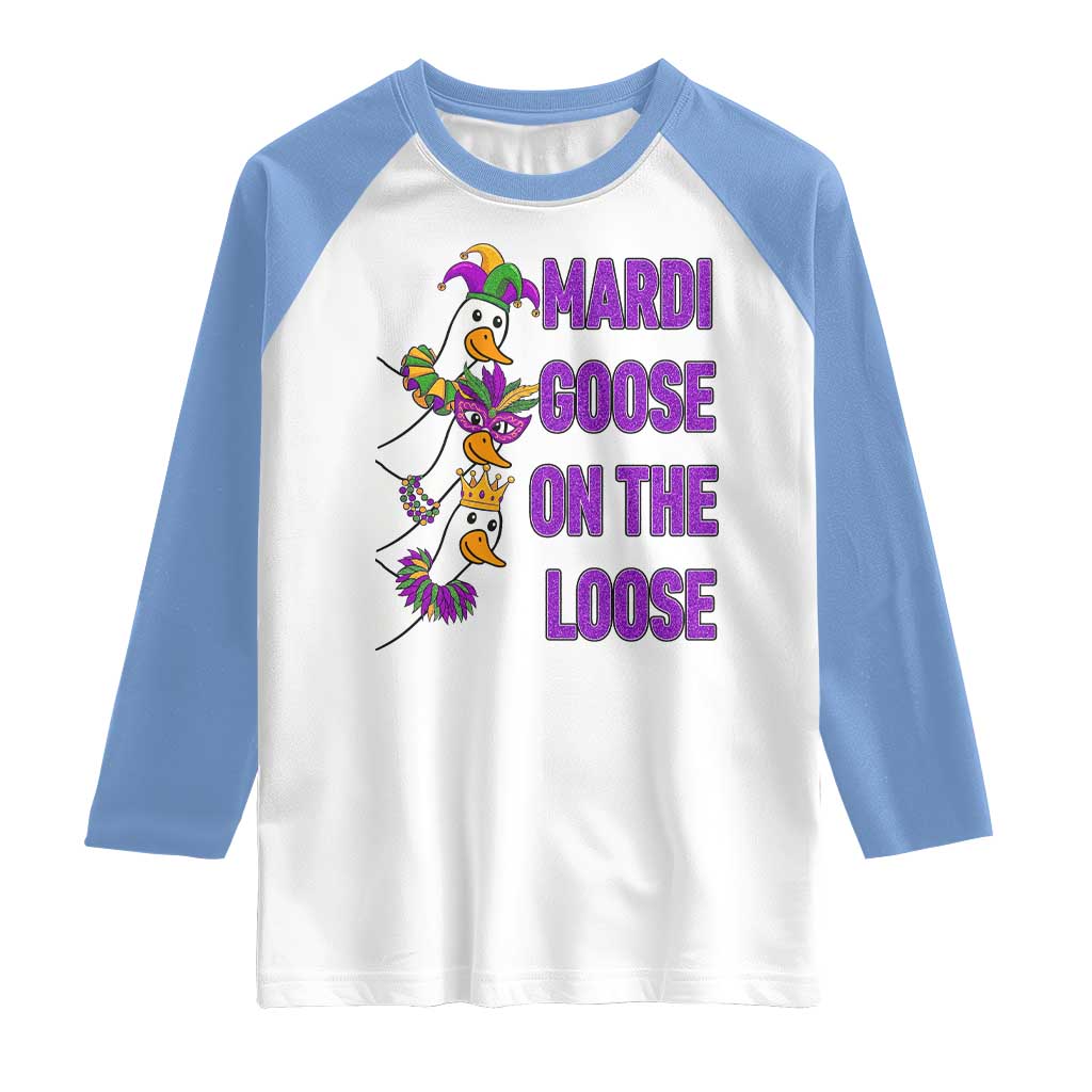 Funny Mardi Gras Raglan Shirt Louisiana Carnival Silly Goose Festival