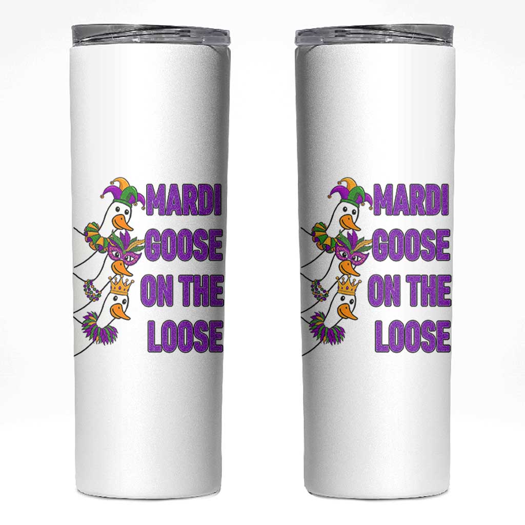 Funny Mardi Gras Skinny Tumbler Louisiana Carnival Silly Goose Festival