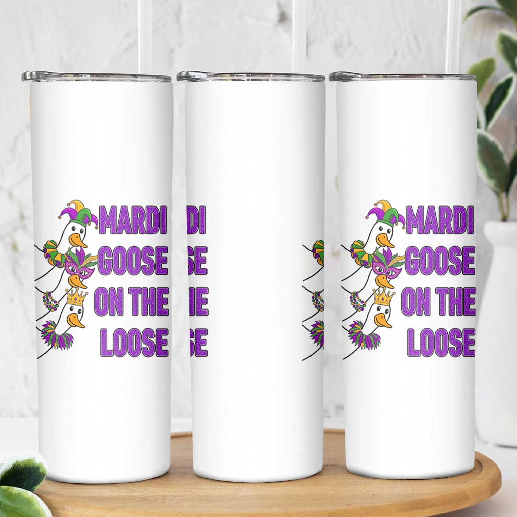 Funny Mardi Gras Skinny Tumbler Louisiana Carnival Silly Goose Festival