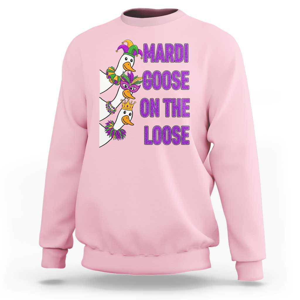 Funny Mardi Gras Sweatshirt Louisiana Carnival Silly Goose Festival