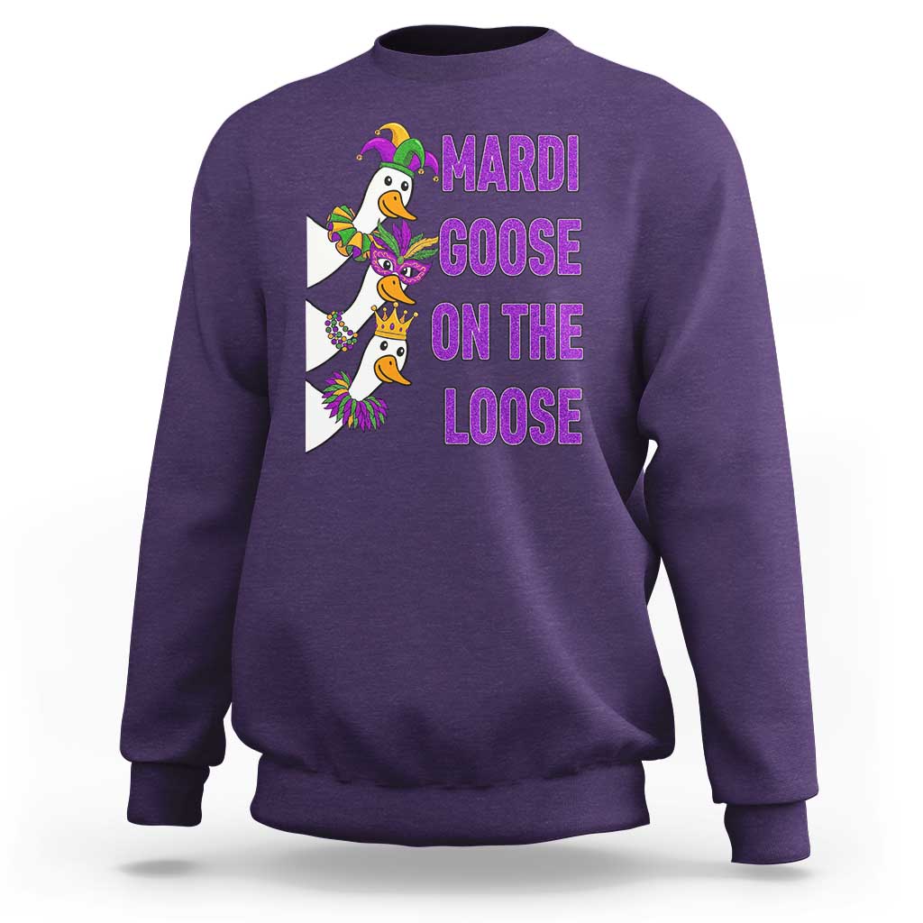 Funny Mardi Gras Sweatshirt Louisiana Carnival Silly Goose Festival
