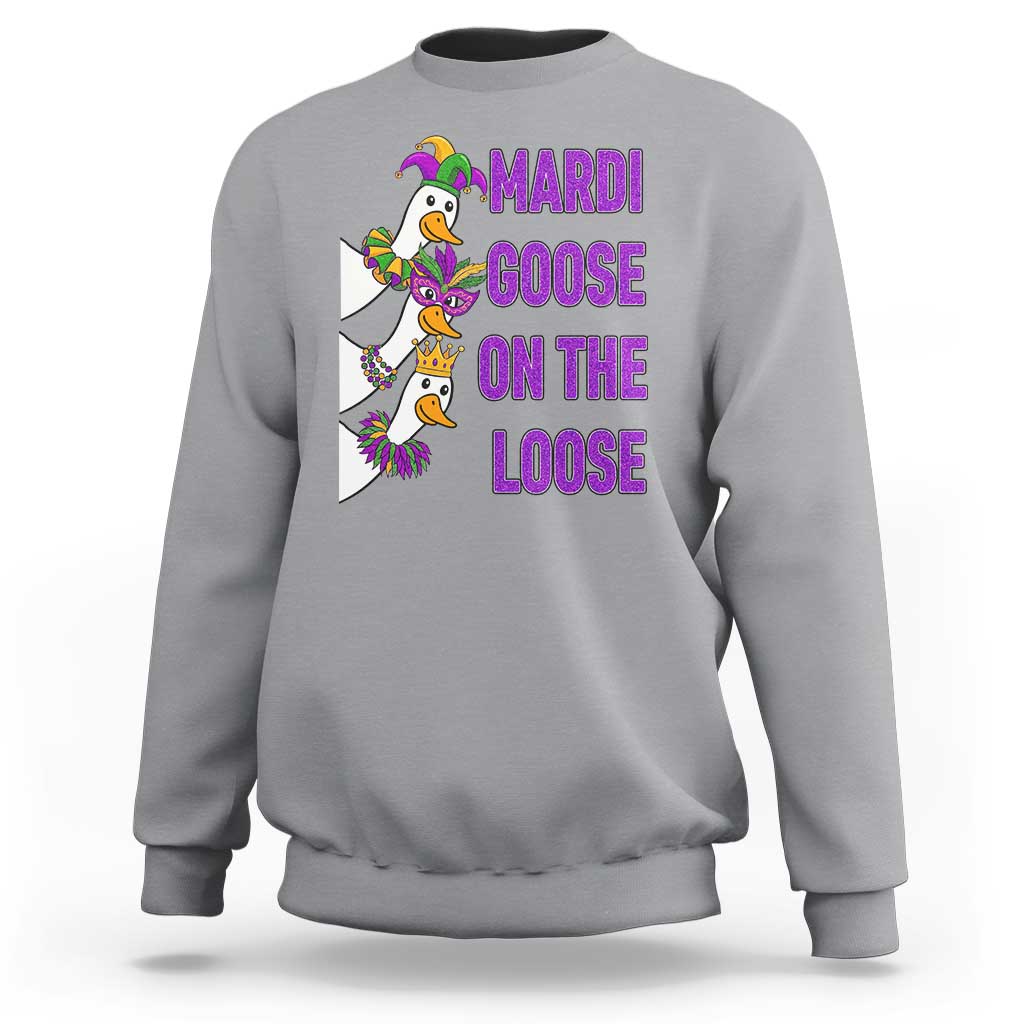 Funny Mardi Gras Sweatshirt Louisiana Carnival Silly Goose Festival