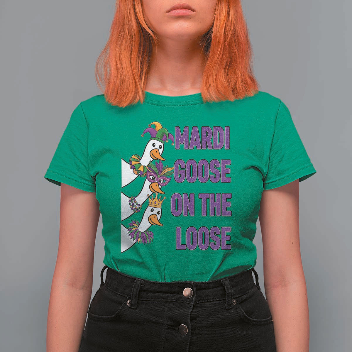 Funny Mardi Gras T Shirt For Women Louisiana Carnival Silly Goose Festival