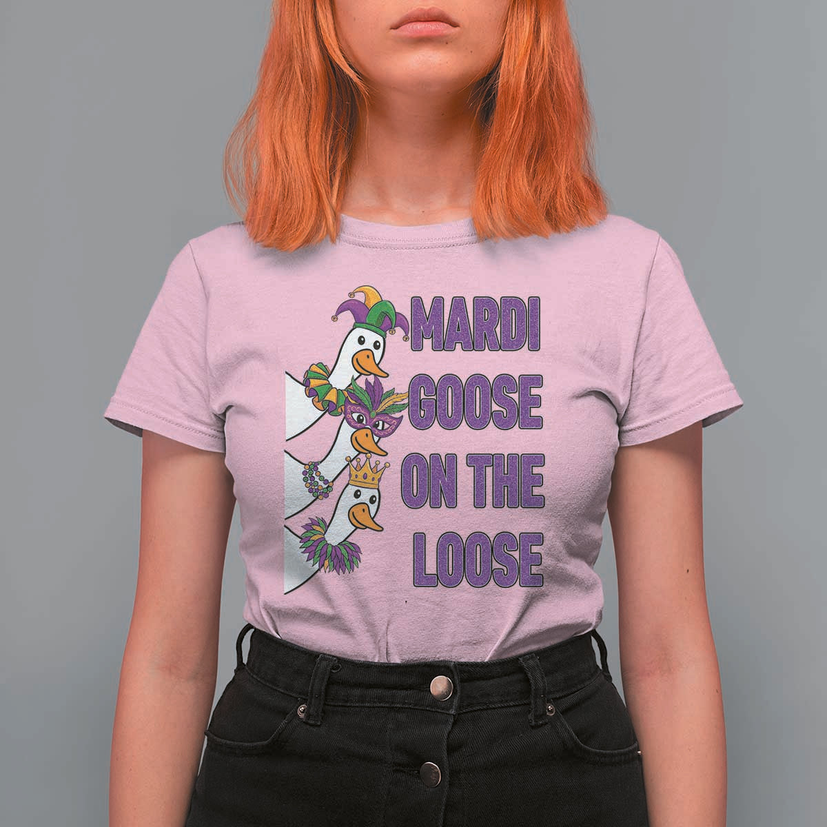 Funny Mardi Gras T Shirt For Women Louisiana Carnival Silly Goose Festival