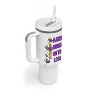 Funny Mardi Gras Tumbler With Handle Louisiana Carnival Silly Goose Festival