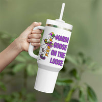 Funny Mardi Gras Tumbler With Handle Louisiana Carnival Silly Goose Festival