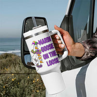 Funny Mardi Gras Tumbler With Handle Louisiana Carnival Silly Goose Festival