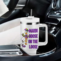 Funny Mardi Gras Tumbler With Handle Louisiana Carnival Silly Goose Festival