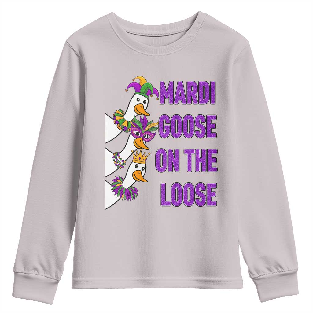 Funny Mardi Gras Youth Sweatshirt Louisiana Carnival Silly Goose Festival