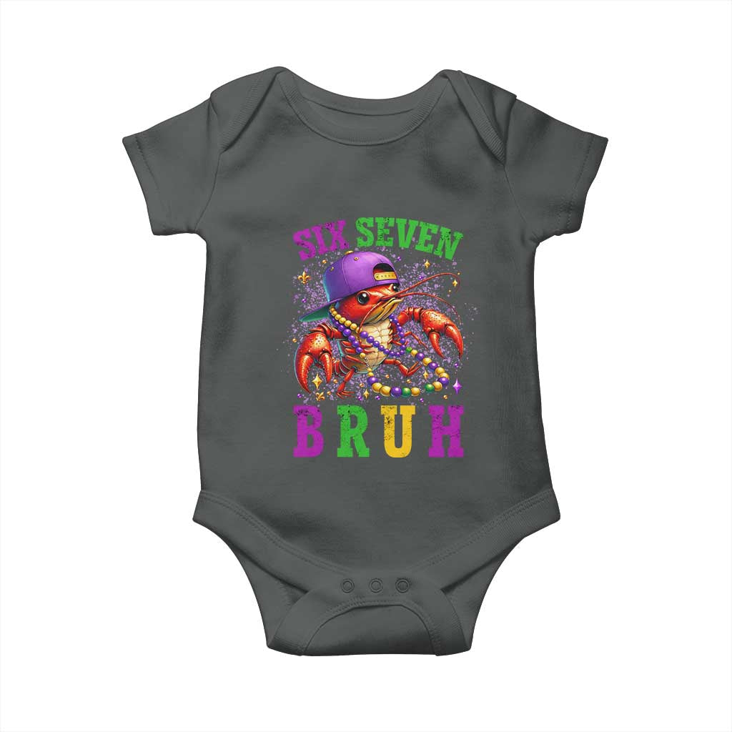 67 Mardi Gras Baby Onesie Funny Crawfish Six Seven Bruh Meme