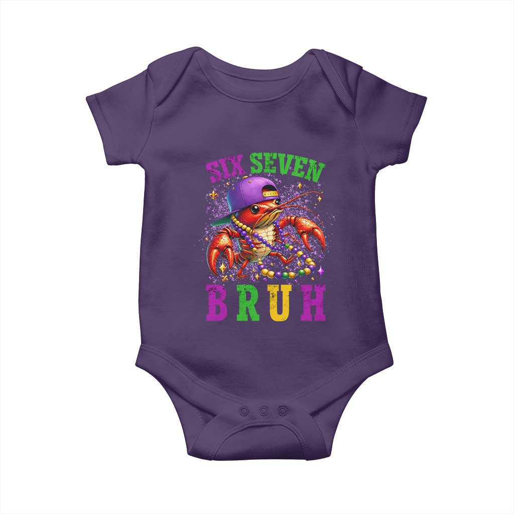 67 Mardi Gras Baby Onesie Funny Crawfish Six Seven Bruh Meme