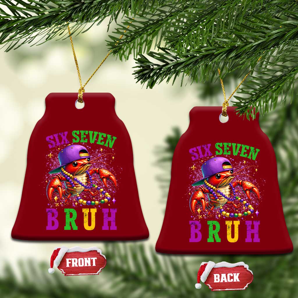 67 Mardi Gras Ceramic Ornament Funny Crawfish Six Seven Bruh Meme