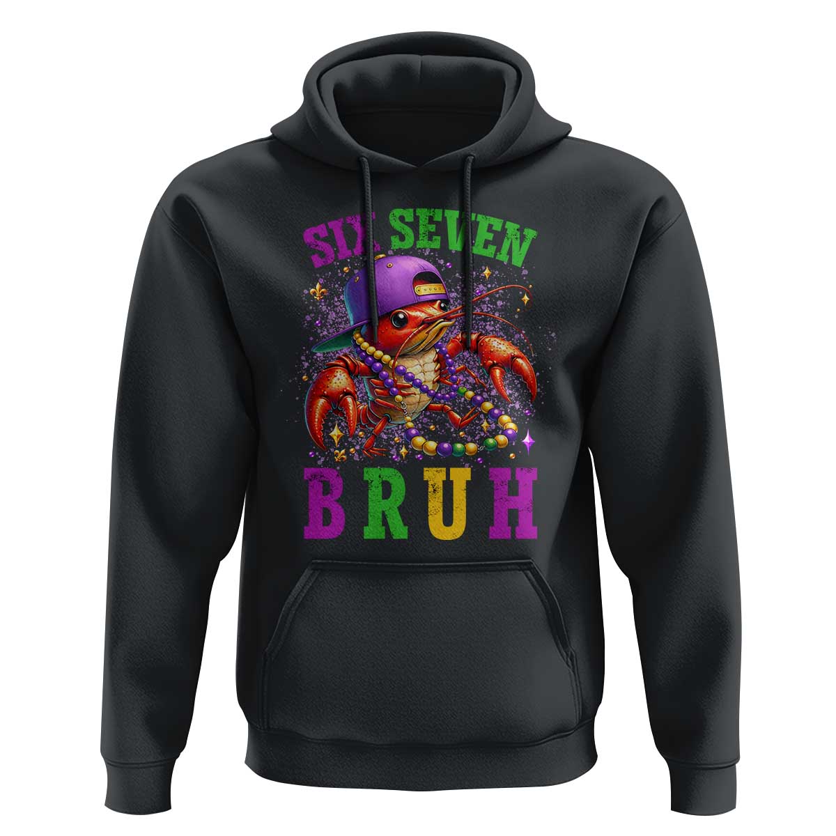 67 Mardi Gras Hoodie Funny Crawfish Six Seven Bruh Meme