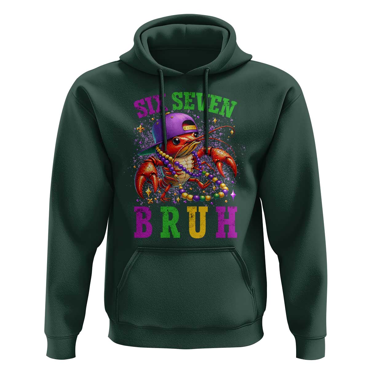 67 Mardi Gras Hoodie Funny Crawfish Six Seven Bruh Meme
