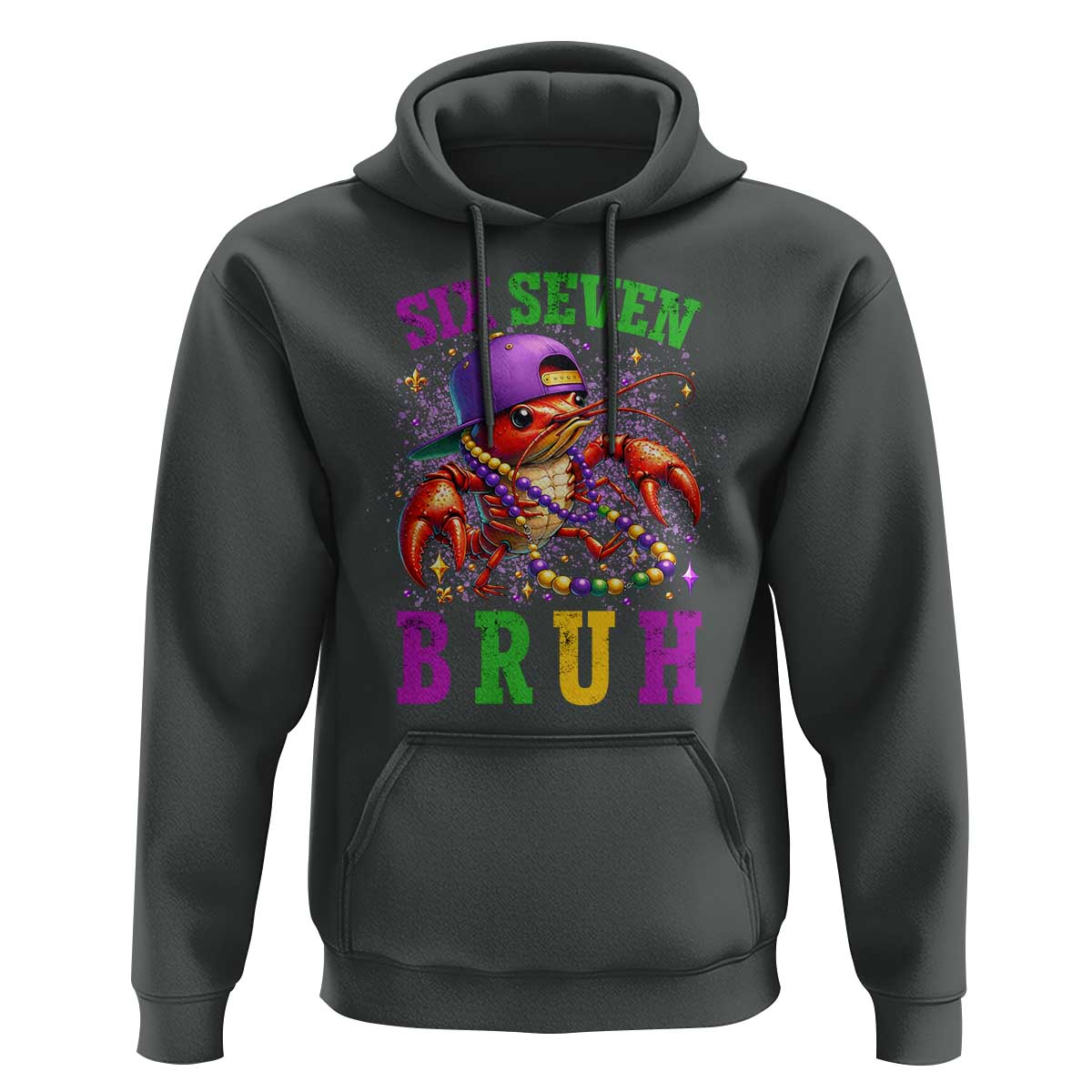 67 Mardi Gras Hoodie Funny Crawfish Six Seven Bruh Meme