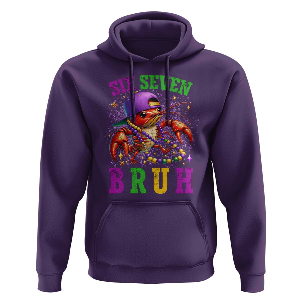 67 Mardi Gras Hoodie Funny Crawfish Six Seven Bruh Meme