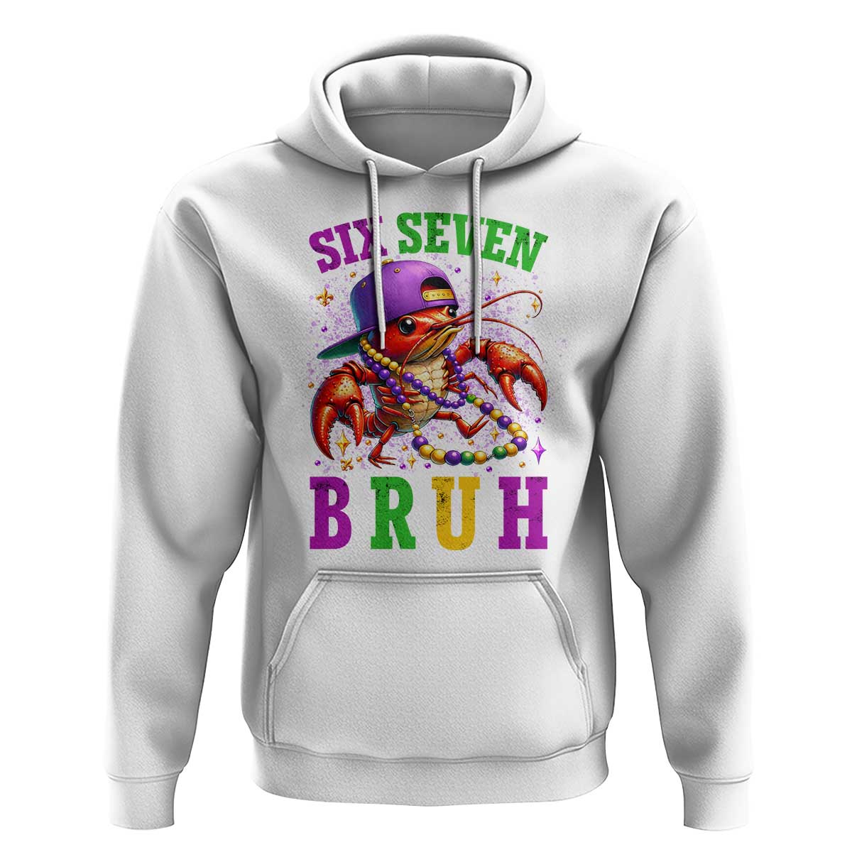 67 Mardi Gras Hoodie Funny Crawfish Six Seven Bruh Meme