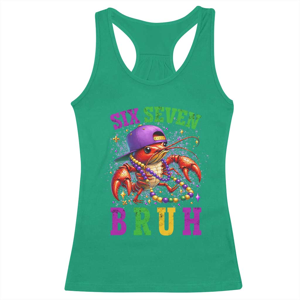 67 Mardi Gras Racerback Tank Top Funny Crawfish Six Seven Bruh Meme