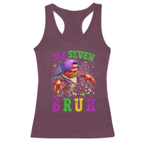 67 Mardi Gras Racerback Tank Top Funny Crawfish Six Seven Bruh Meme