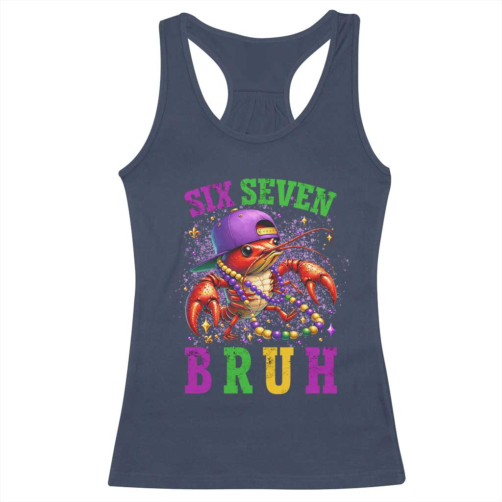 67 Mardi Gras Racerback Tank Top Funny Crawfish Six Seven Bruh Meme