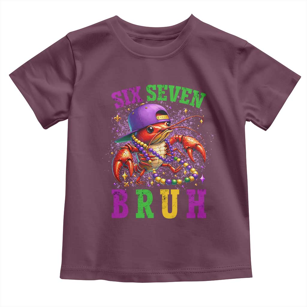 67 Mardi Gras Toddler T Shirt Funny Crawfish Six Seven Bruh Meme