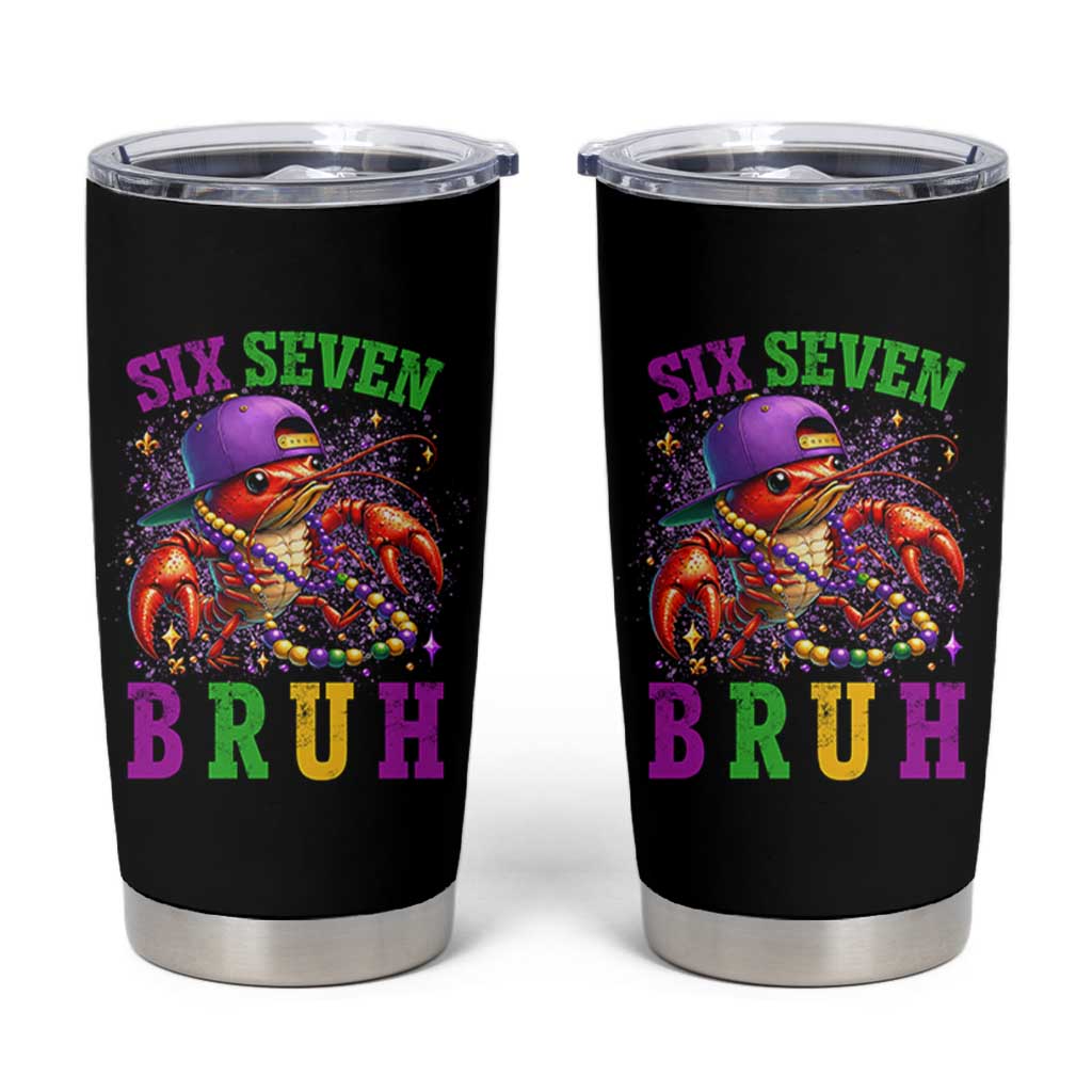 67 Mardi Gras Tumbler Cup Funny Crawfish Six Seven Bruh Meme