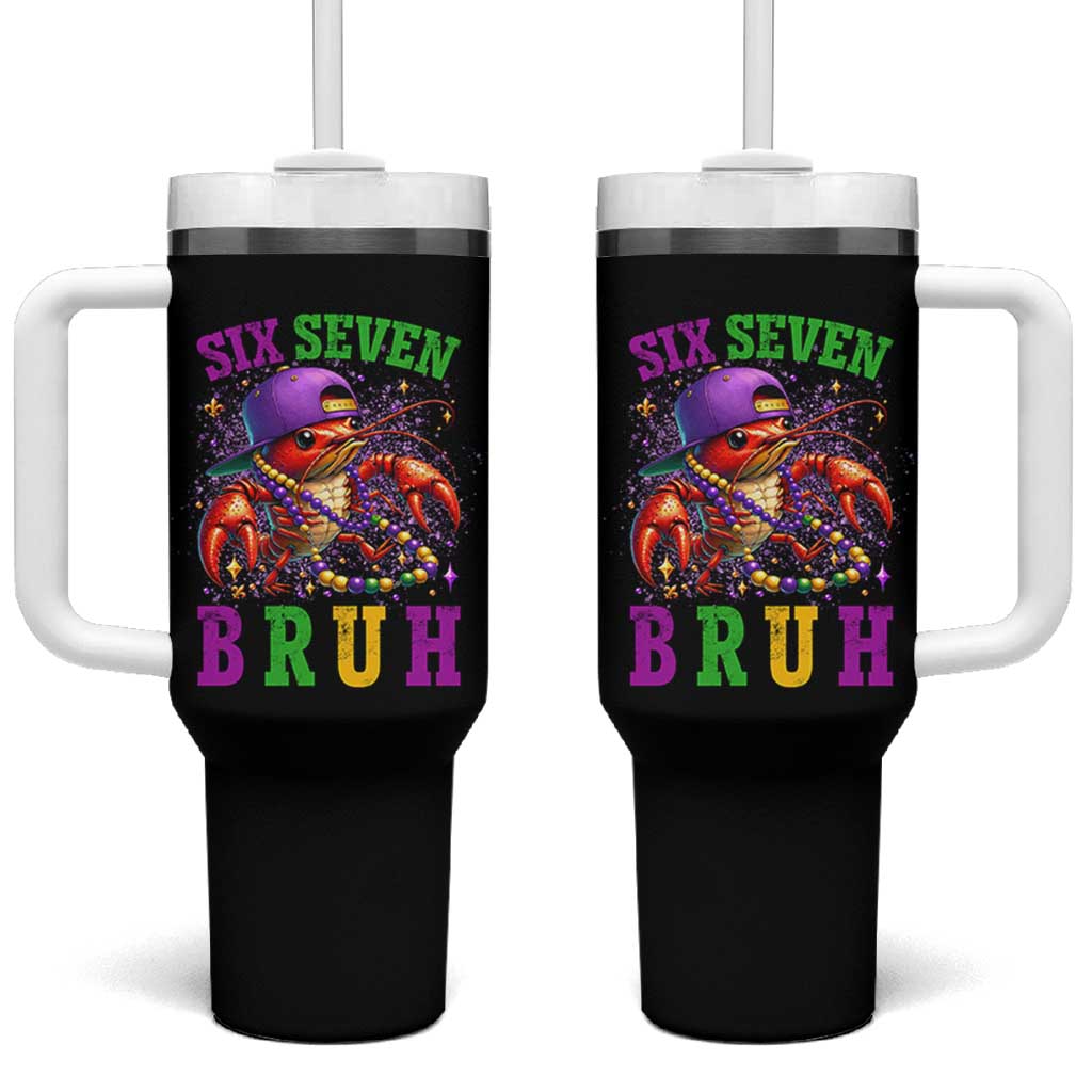 67 Mardi Gras Tumbler With Handle Funny Crawfish Six Seven Bruh Meme