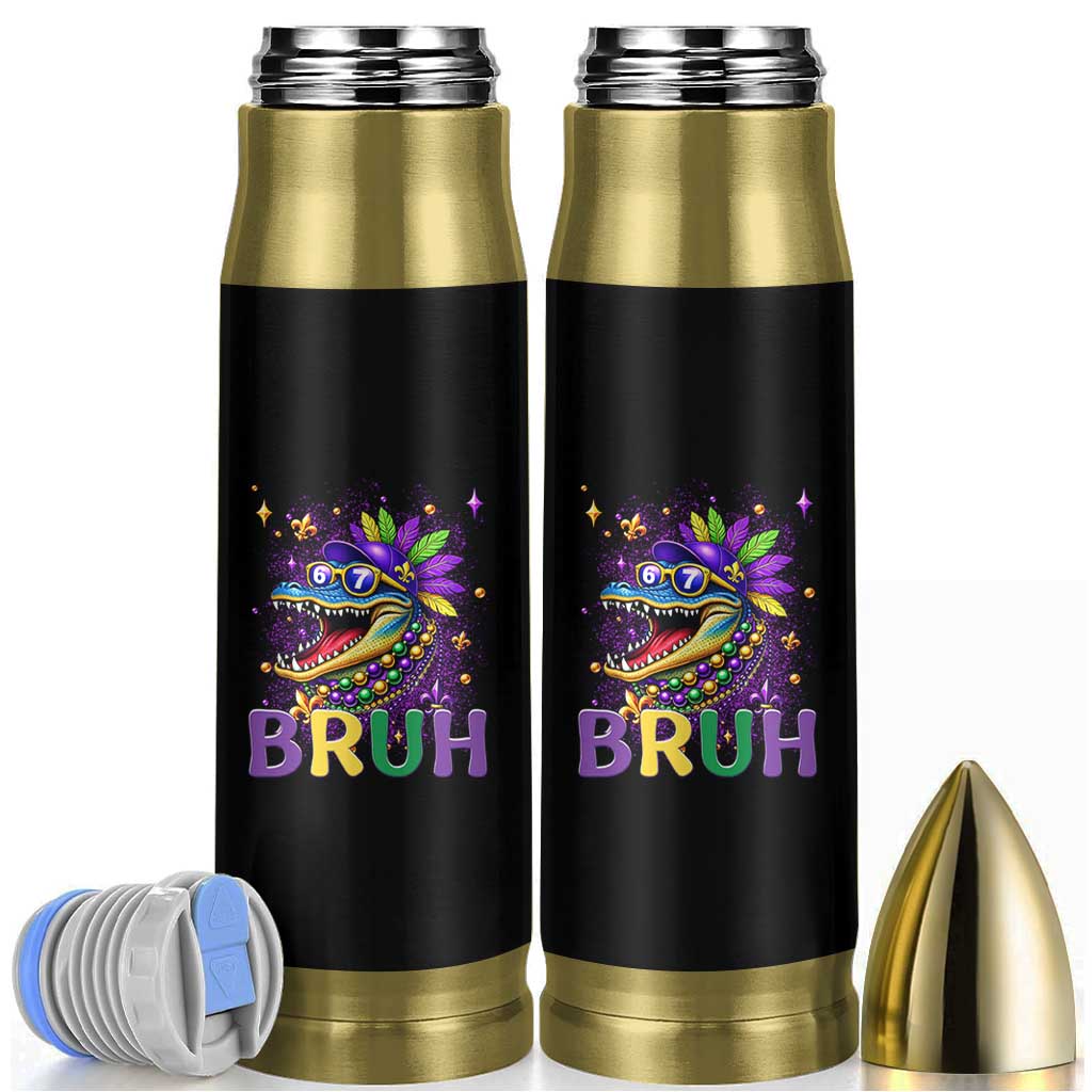 67 Mardi Gras Bullet Tumbler Funny Alligator Six Seven Bruh Meme