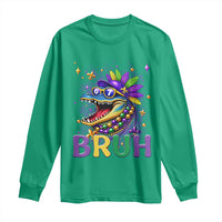 67 Mardi Gras Long Sleeve Shirt Funny Alligator Six Seven Bruh Meme