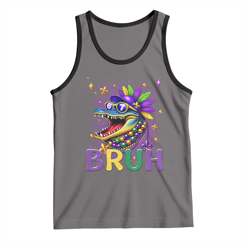 67 Mardi Gras Tank Top Funny Alligator Six Seven Bruh Meme