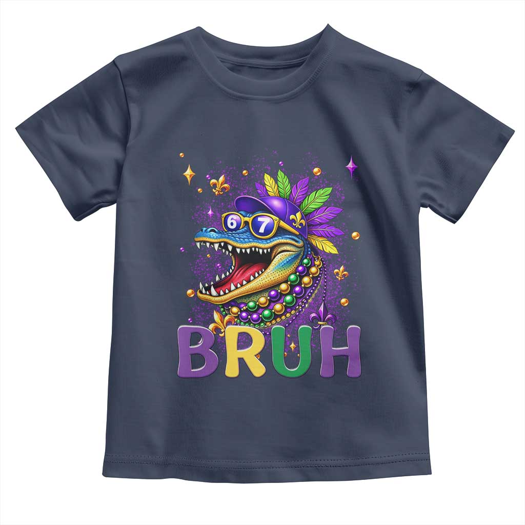 67 Mardi Gras Toddler T Shirt Funny Alligator Six Seven Bruh Meme