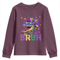 67 Mardi Gras Youth Sweatshirt Funny Alligator Six Seven Bruh Meme
