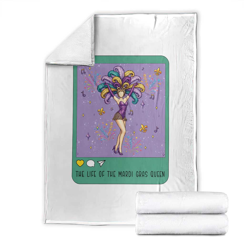 The Life Of The Mardi Gras Queen Throw Blanket