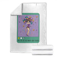 The Life Of The Mardi Gras Queen Throw Blanket