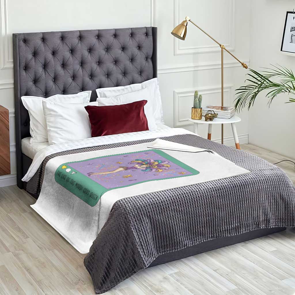 The Life Of The Mardi Gras Queen Throw Blanket