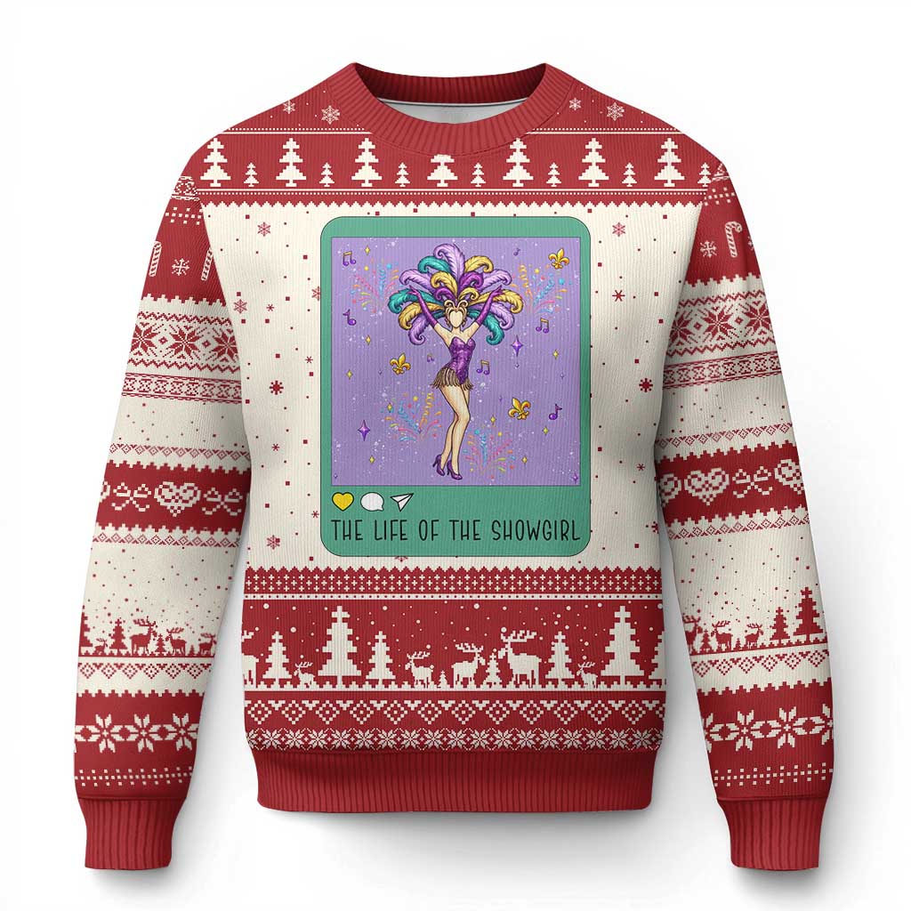 The Life Of The Mardi Gras Queen Ugly Christmas Sweater